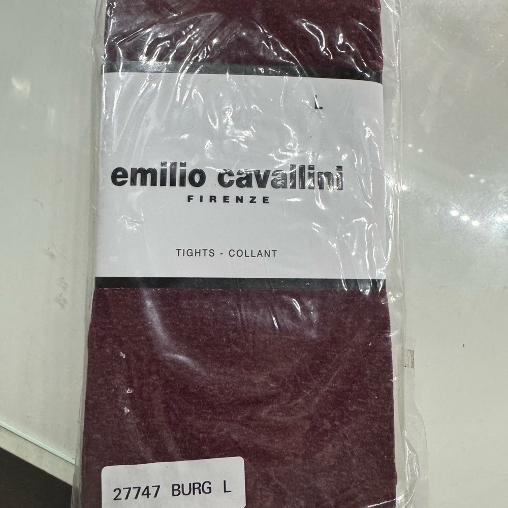 Emilio Cavallini Burgundy Tights - Size L